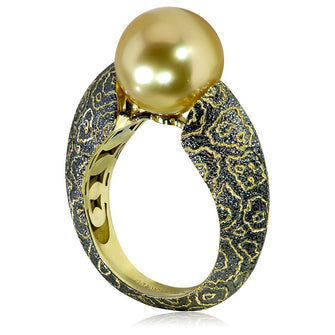 Golden Pearl Gold Ring