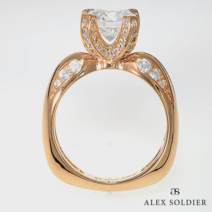 Alex Soldier Modern Sensuality Diamond Crown Grace Engagement Ring
