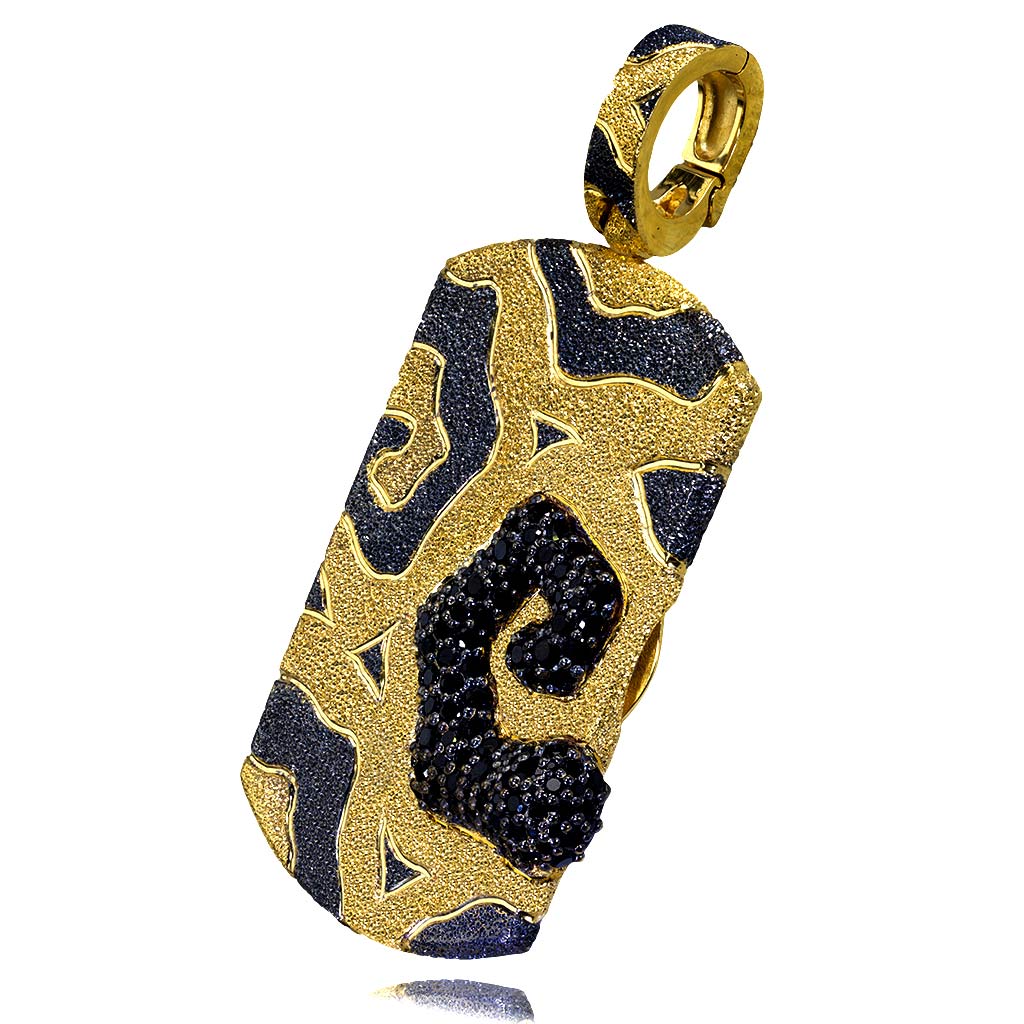 Silver Volna Tag Pendant/Locket with Spinel &nd...