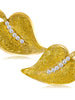 Alex Soldier Gold Leaf Earrings with Silvermist Diamonds