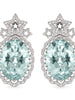 Aquamarine Diamond Star Earrings