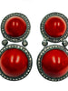 Alex Soldier Silver Symbolica Clip-on Earrings with Carnelian & Diamonds