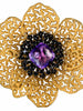 Alex Soldier Amethyst Coronaria Brooch Pendant