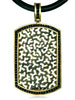 Alex Soldier Gold Diamond Contrast Tag Pendant/Necklace On Cord