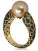 Peach Pearl Gold Ring