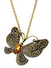 ALEX SOLDIER GOLD CITRINE BUTTERFLY PENDANT PIN