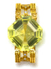 Gold Equilibrium Ring with Lemon Quartz & Diamonds