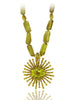 LEMON QUARTZ, YELLOW SAPPHIRES, AND DIAMOND ASTRA NECKLACE PENDANT IN YELLOW GOLD