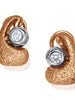 Diamond Rose Gold Modern Art Earrings