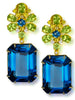 Alex Soldier Gold Blossom Earrings with London Blue Topaz