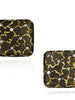 Diamond Gold Lava Mushroom Stud Earrings