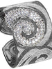 TOPAZ SWIRL PATTERN CUFF BRACELET IN STERLING SILVER AND PLATINUM