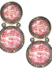 Rhodochrosite Diamond Sterling Silver Symbolica Earrings
