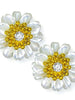 Alex Soldier Gold Baby Blossom Earrings with Carved Mother Of Pearl