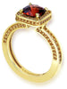 Eternal Love Garnet Gold Engagement Ring