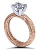 18 karat rose and white gold