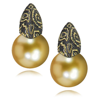 Golden Pearl Gold Earrings