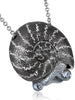 DIAMOND AND SILVER LITTLE SNAIL PENDANT ON CHAIN