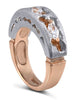 18 karat rose and white gold