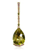 LEMON CITRINE AND PINK SAPPHIRES YELLOW GOLD SWAN PENDANT