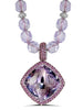 ROSE DE FRANCE AMETHYST AND LAVENDER GARNETS ROYAL NECKLACE IN WHITE GOLD