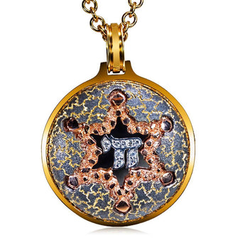 GOLD STAR OF DAVID PENDANT NECKLACE