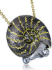 DIAMOND AND GOLD LITTLE SNAIL PENDANT ON CHAIN