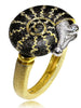 DIAMOND AND GOLD LITTLE SNAIL RING