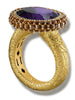 AMETHYST AND MADEIRA CITRINE COCKTAIL RING IN YELLOW GOLD