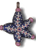 DIAMOND, BLUE AND PINK SAPPHIRE STARFISH PENDANT NECKLACE IN ROSE AND WHITE GOLD
