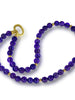 AMETHYST BEAD NECKLACE IN YELLOW GOLD