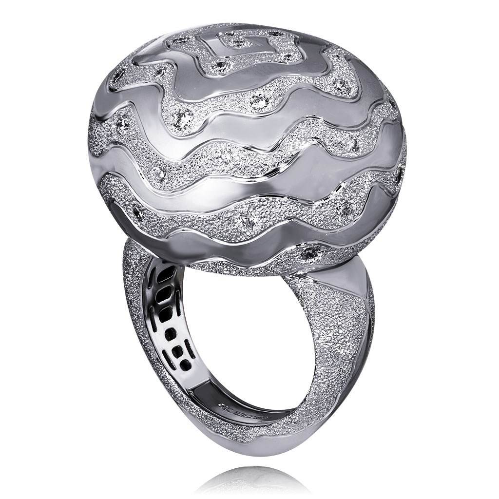 Gold Fine Lace Ring with Diamonds – Alex ...