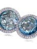 BLUE TOPAZ AND DIAMONDS GOLD SYMBOLICA EARRINGS