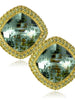 GREEN AMETHYST AND PERIDOT ROYAL EARRINGS IN YELLOW GOLD