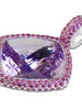 ROSE DE FRANCE AMETHYST AND LAVENDER GARNETS ROYAL PENDANT IN WHITE GOLD