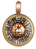 SMOKY TOPAZ AND DIAMOND GOLD TALISMAN PENDANT NECKLACE