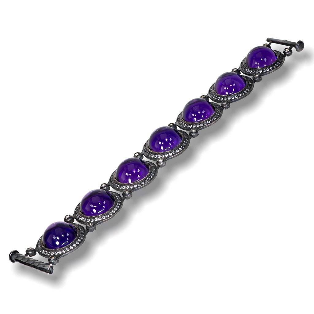 Silver Symbolica Bracelet with Japanese Amethyst, T...