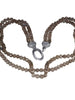 SMOKY QUARTZ AND DIAMOND WHITE GOLD SWAN BEAD NECKLACE