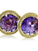 AMETHYST AND PERIDOTS GOLD SYMBOLICA EARRINGS