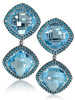 BLUE AND PARAIBA TOPAZ ROYAL DROP EARRINGS IN WHITE GOLD