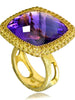 AMETHYST AND YELLOW SAPPHIRE ROYAL RING IN YELLOW GOLD