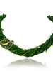 GOLD LEAF NECKLACE WITH CHROME DIOPSIDE AND TSAVORITES