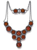 Alex Soldier CARNELIAN AND BLACK SPINEL SYMBOLICA NECKLACE IN OXIDIZED SILVER