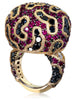 RUBY AND DIAMOND ROSE GOLD FINE LACE RING