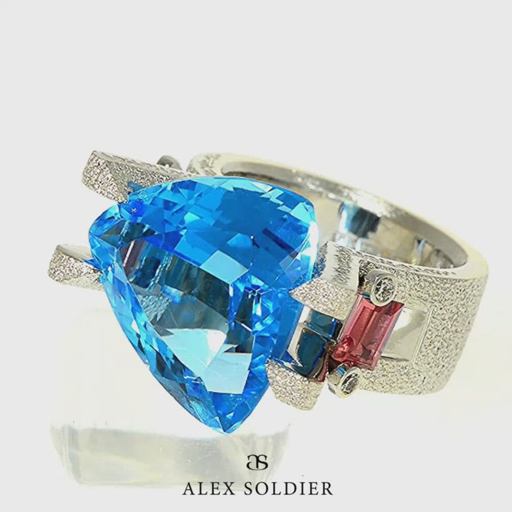 Alex Soldier Blue Equilibrium Ring